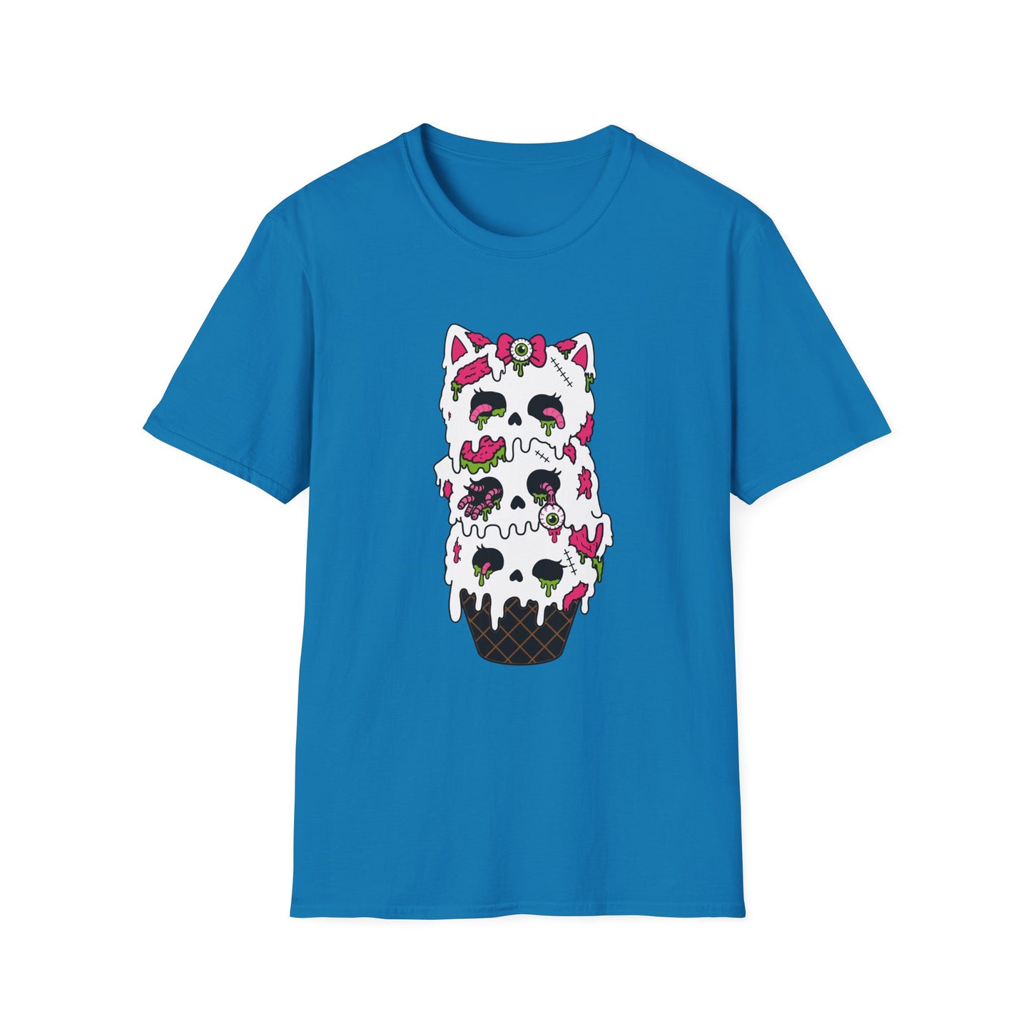 Melting Zombie Cat Ice Cream Unisex Cotton Tee (S–3XL)