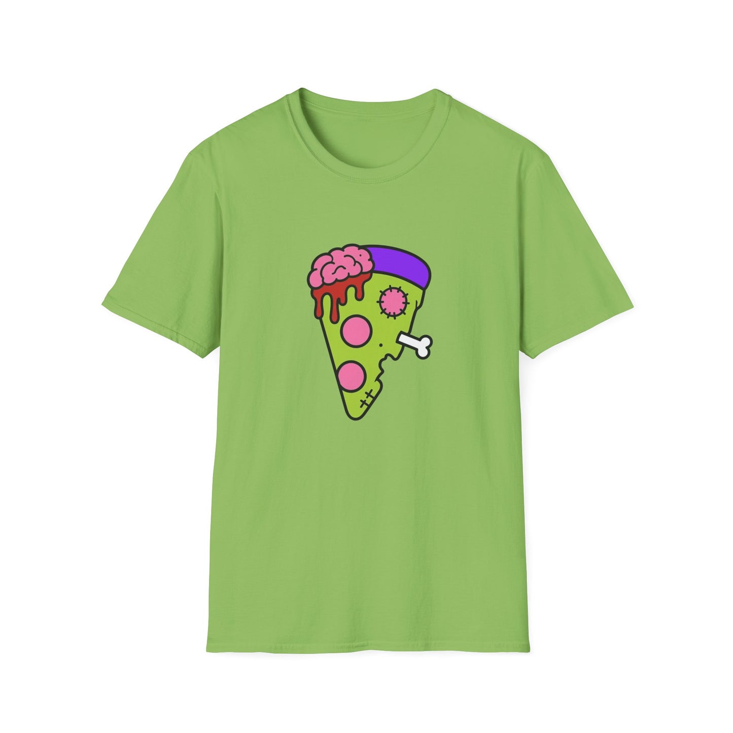 Zombie Pizza Scene Kids Cotton Unisex Tee (XS–5XL)