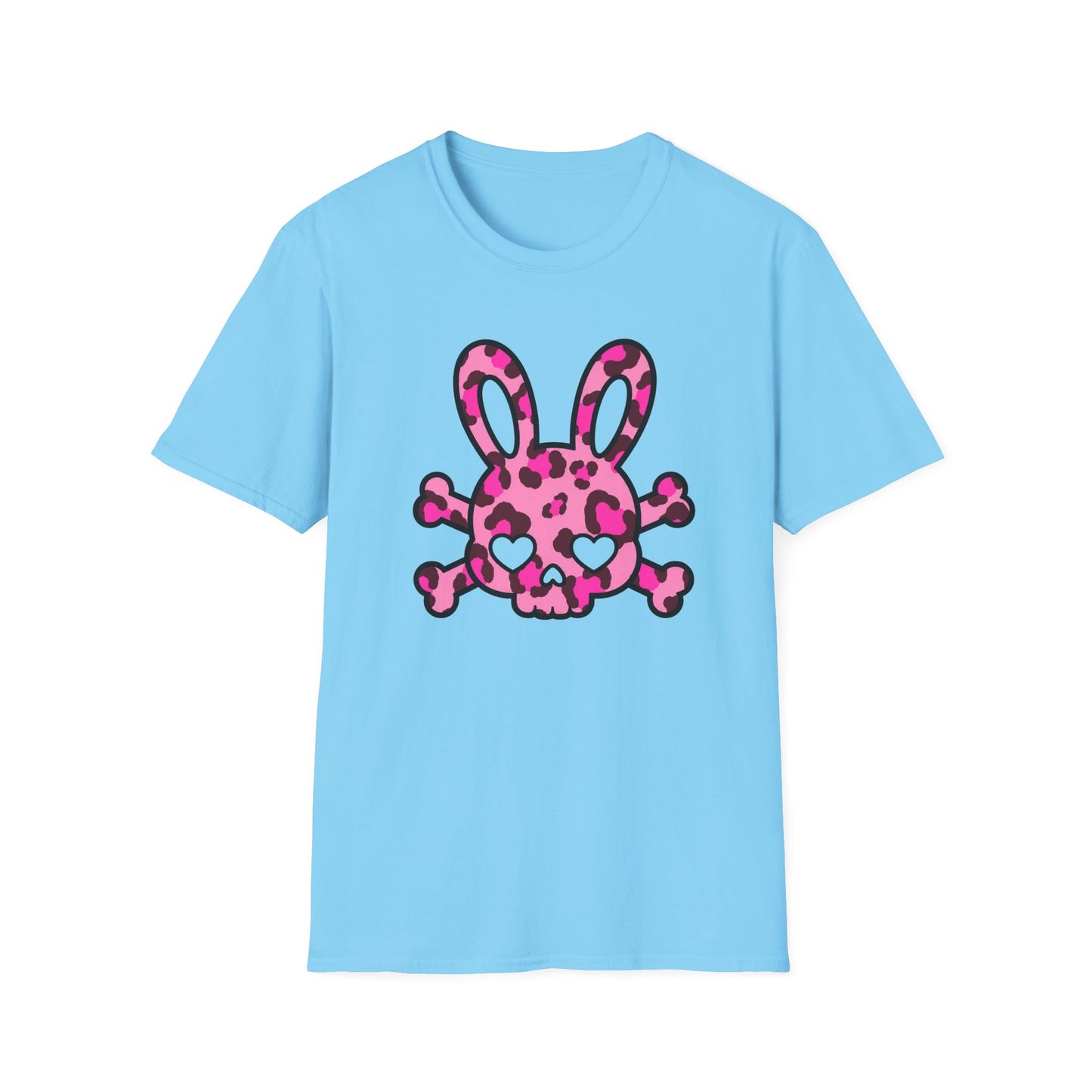 Leopard Bunny Skull Cotton Unisex T-Shirt (S to 3XL)