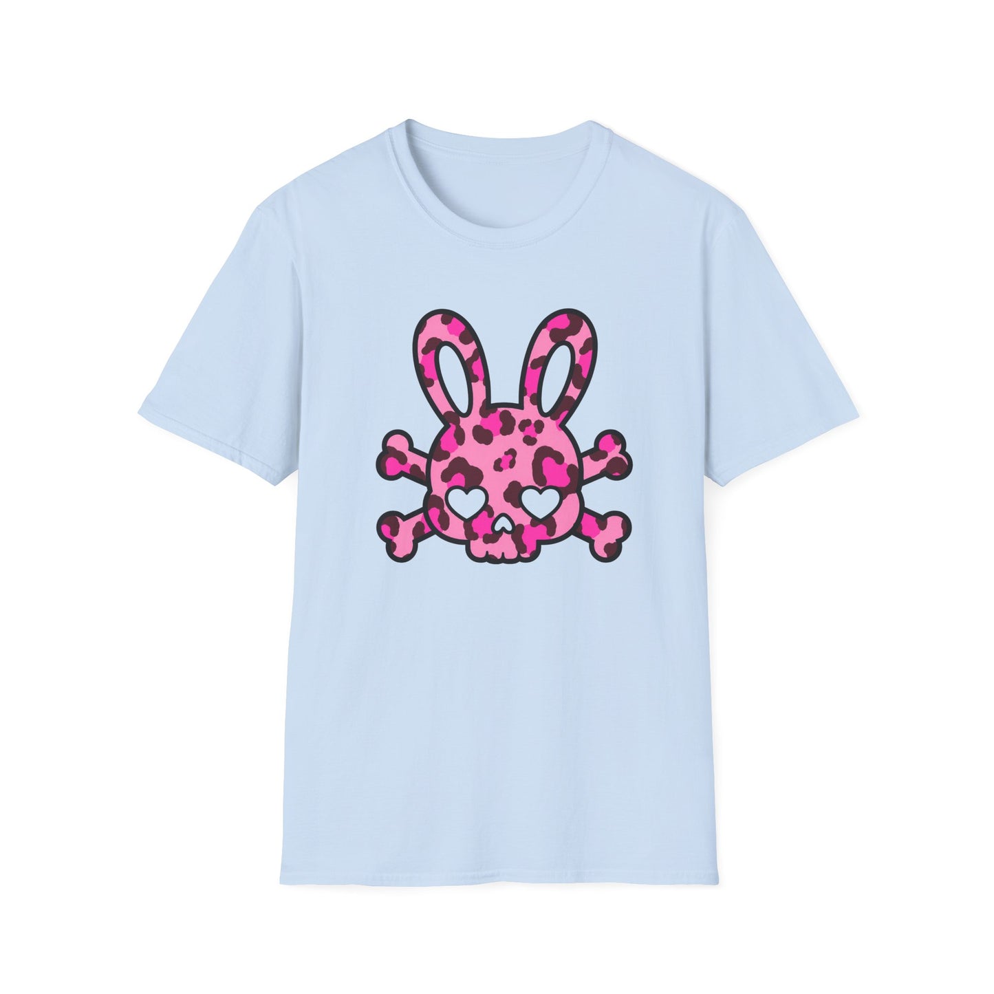 Leopard Bunny Skull Cotton Unisex T-Shirt (S to 3XL)