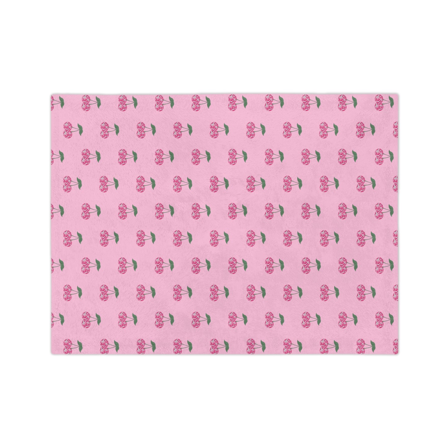 Disco Cherry Velveteen Microfiber Blanket