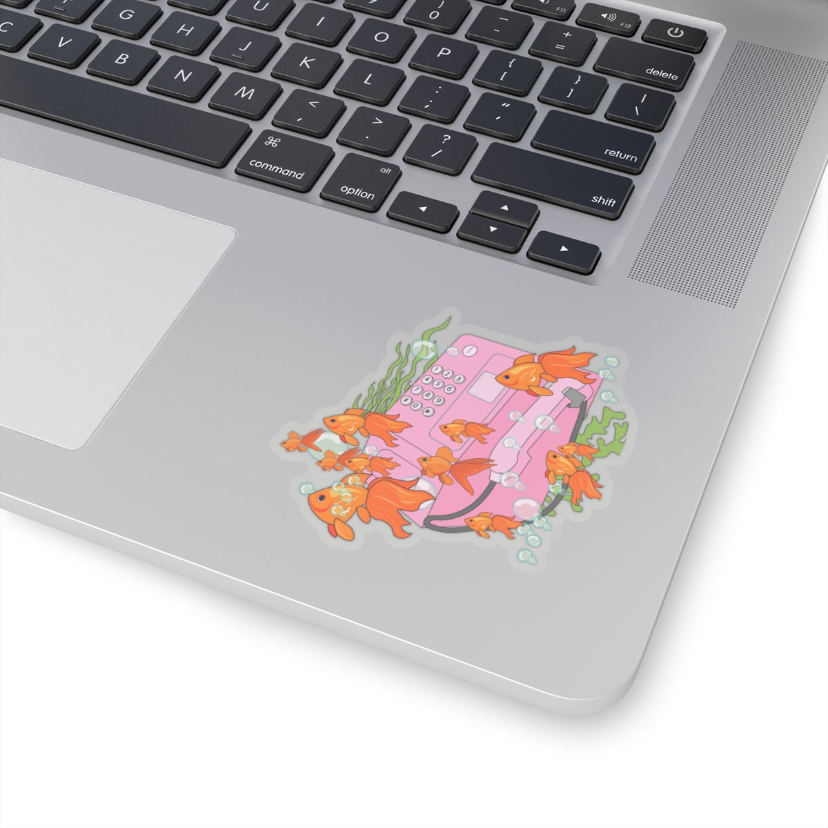 Dreamy Goldfish Phone booth Kiss-Cut Stickers