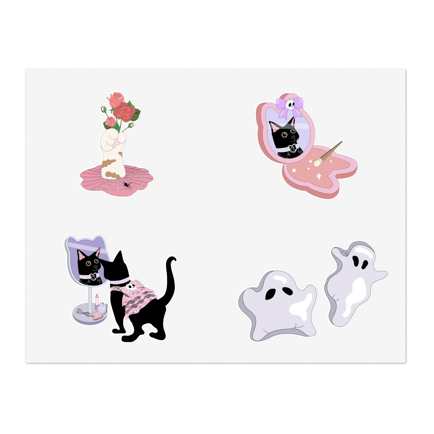 Pastel Goth Dinner Date Sticker Sheets