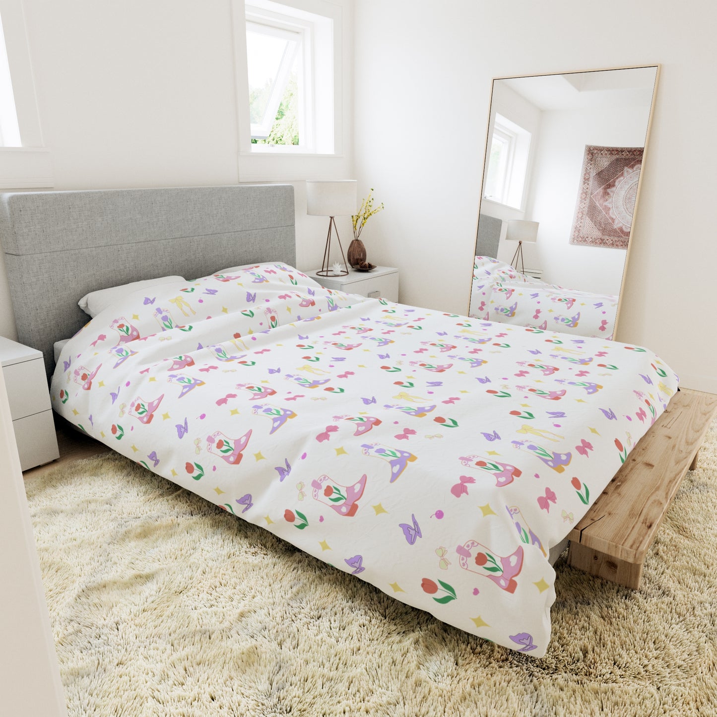 Howdy Girl aesthetic Tulip Duvet Cover