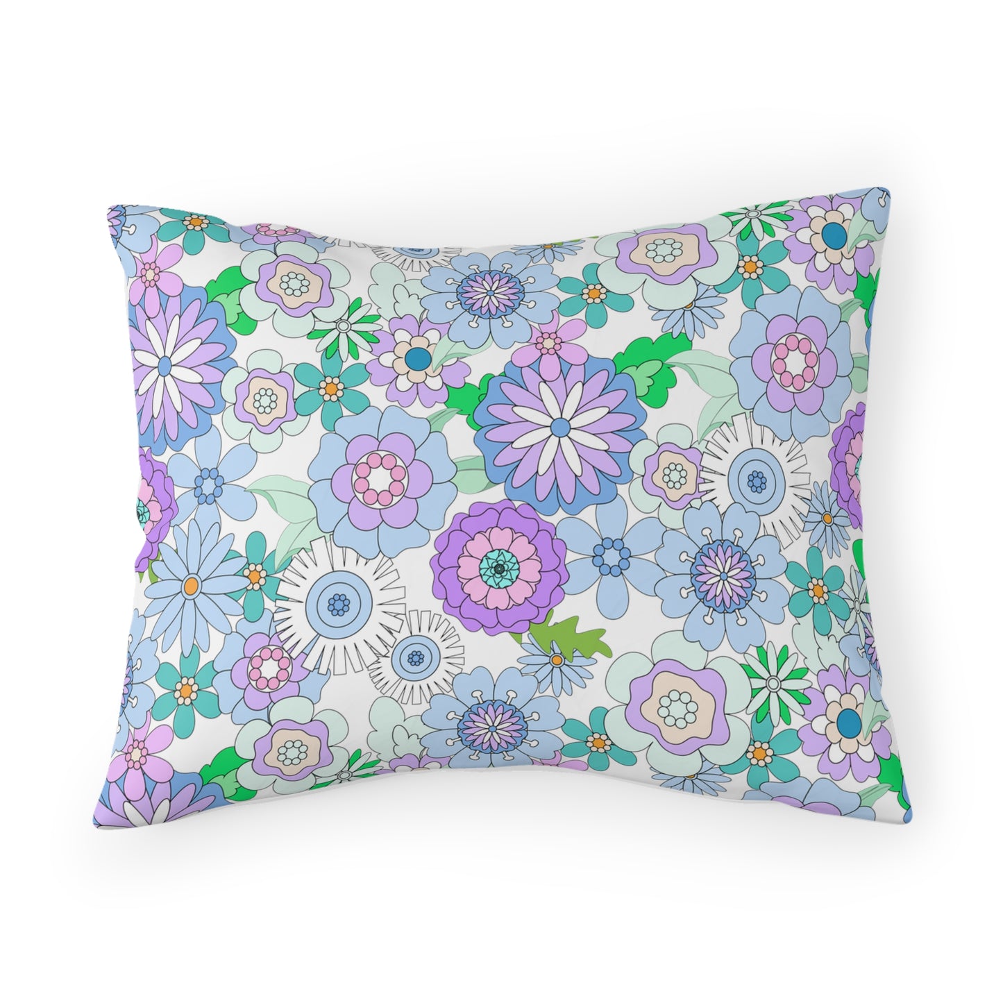 Retro Flower Child Pillow Sham