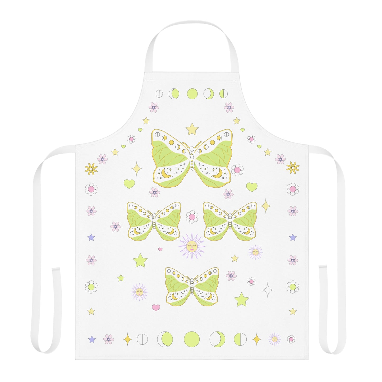 Pastel Grunge Boho Butterfly Apron