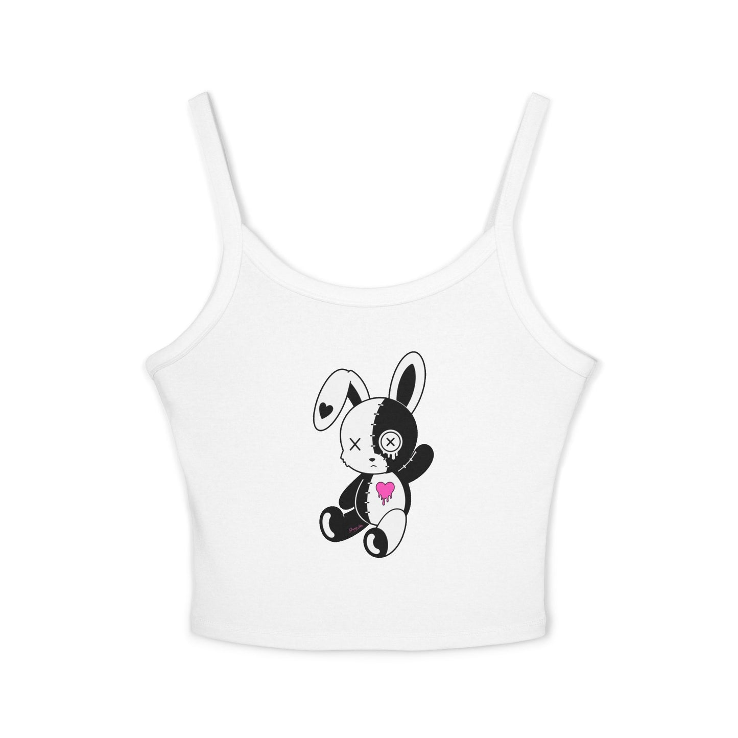 Bunny Plush Heart Crop Tank