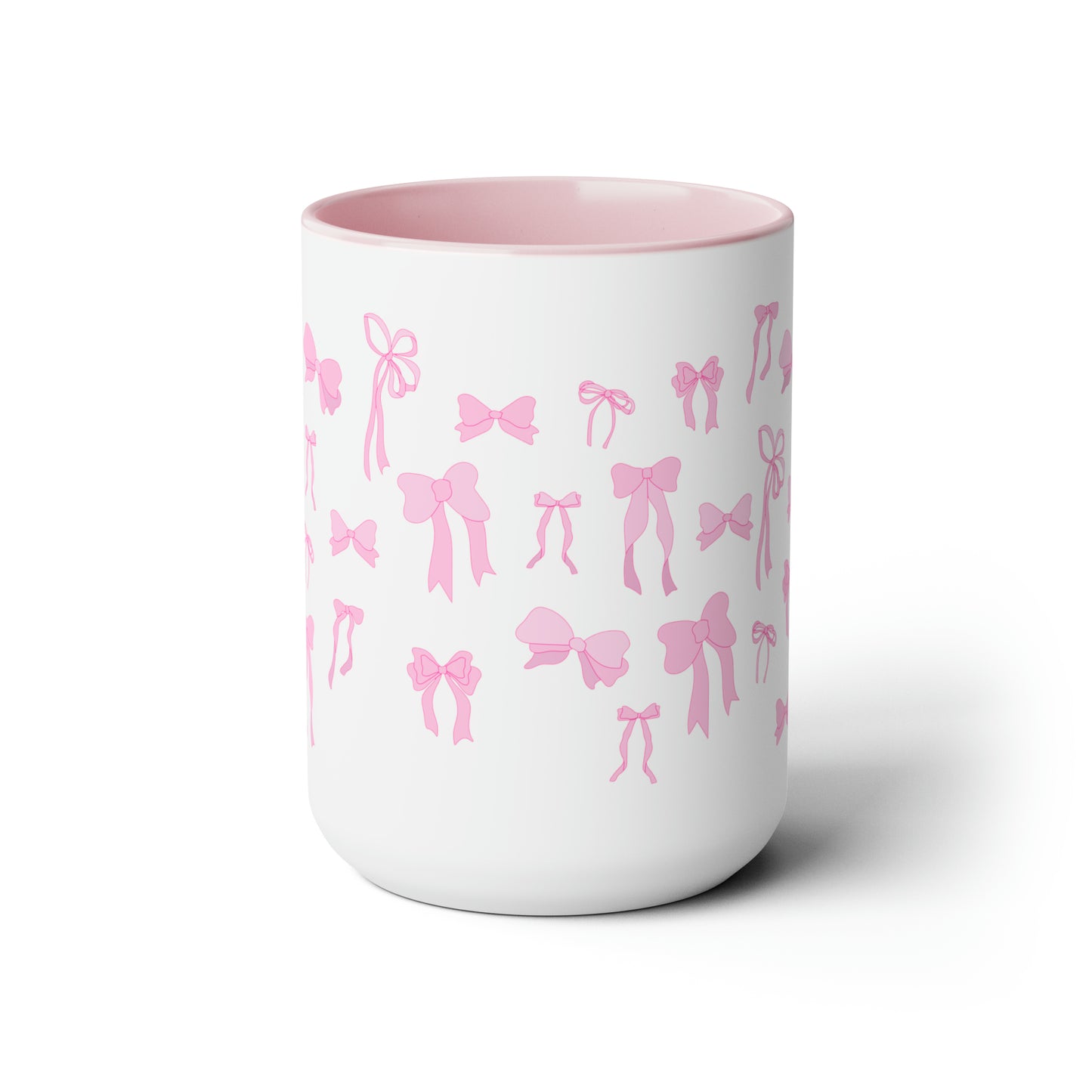 Soft Girl Aesthetic Pink Bow Pint  Coffee Mugs