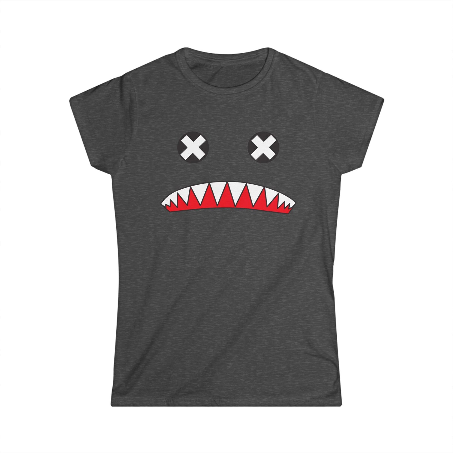 Women's j Monster Face Tee — Cute Spooky Graphic T-Shirt