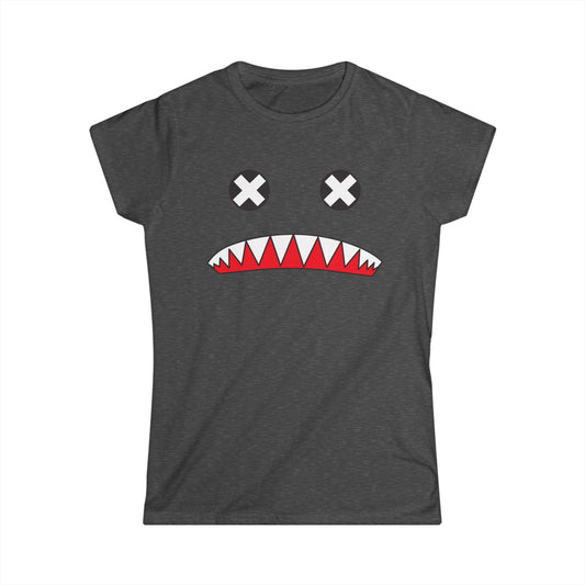 Women's j Monster Face Tee — Cute Spooky Graphic T-Shirt