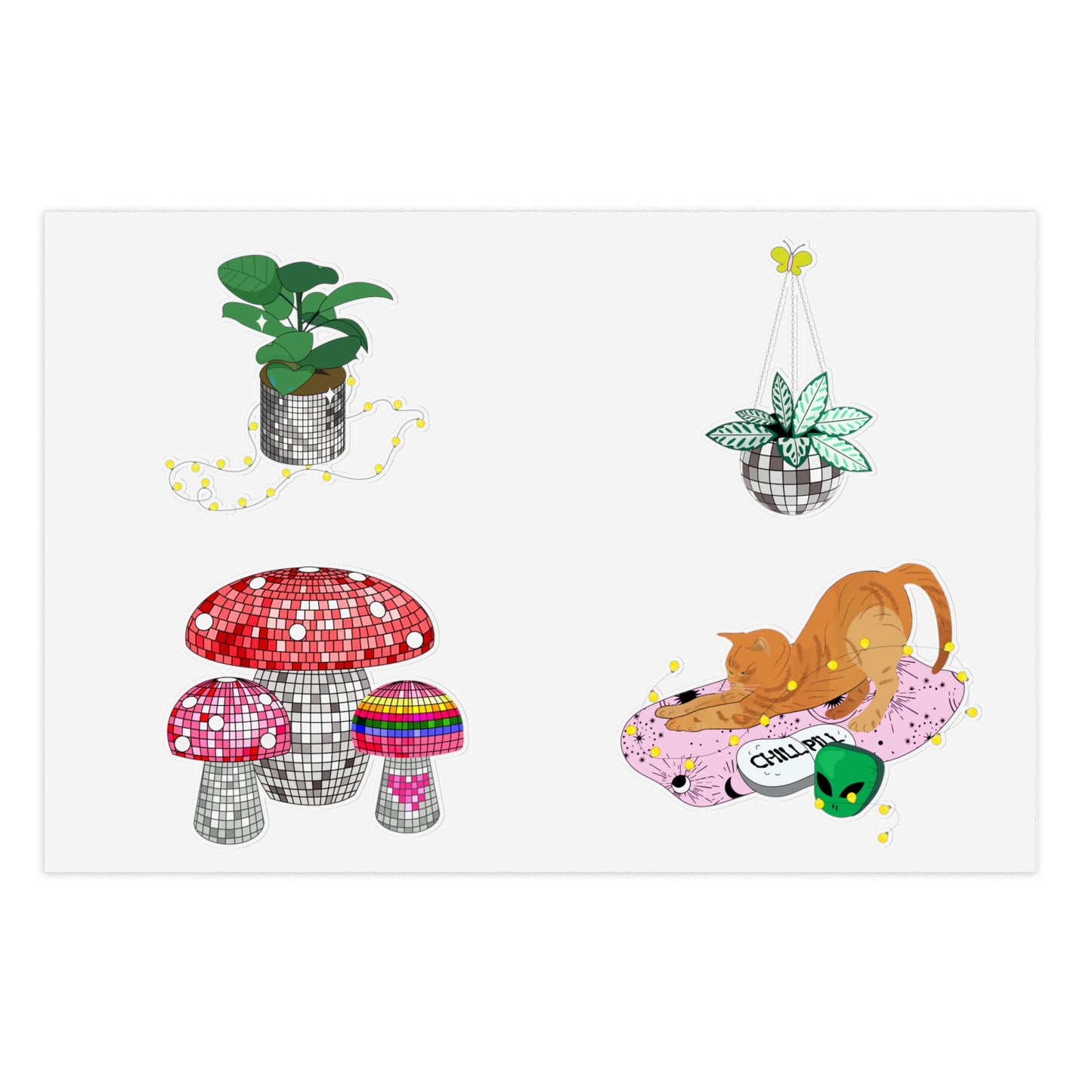 Boho Soft Grunge Disco Sticker Sheets