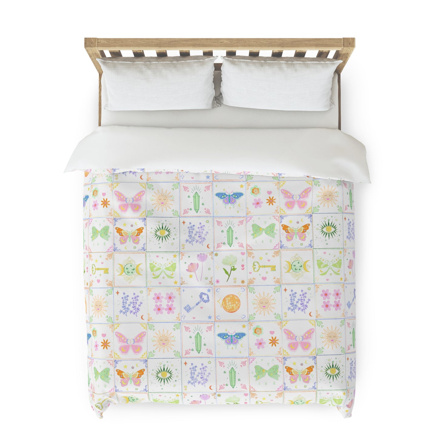 Pastel BOHO Whimsical Butterfly Duvet Cover