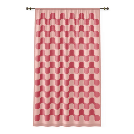 Retro Groovy Aesthetic Window Curtain