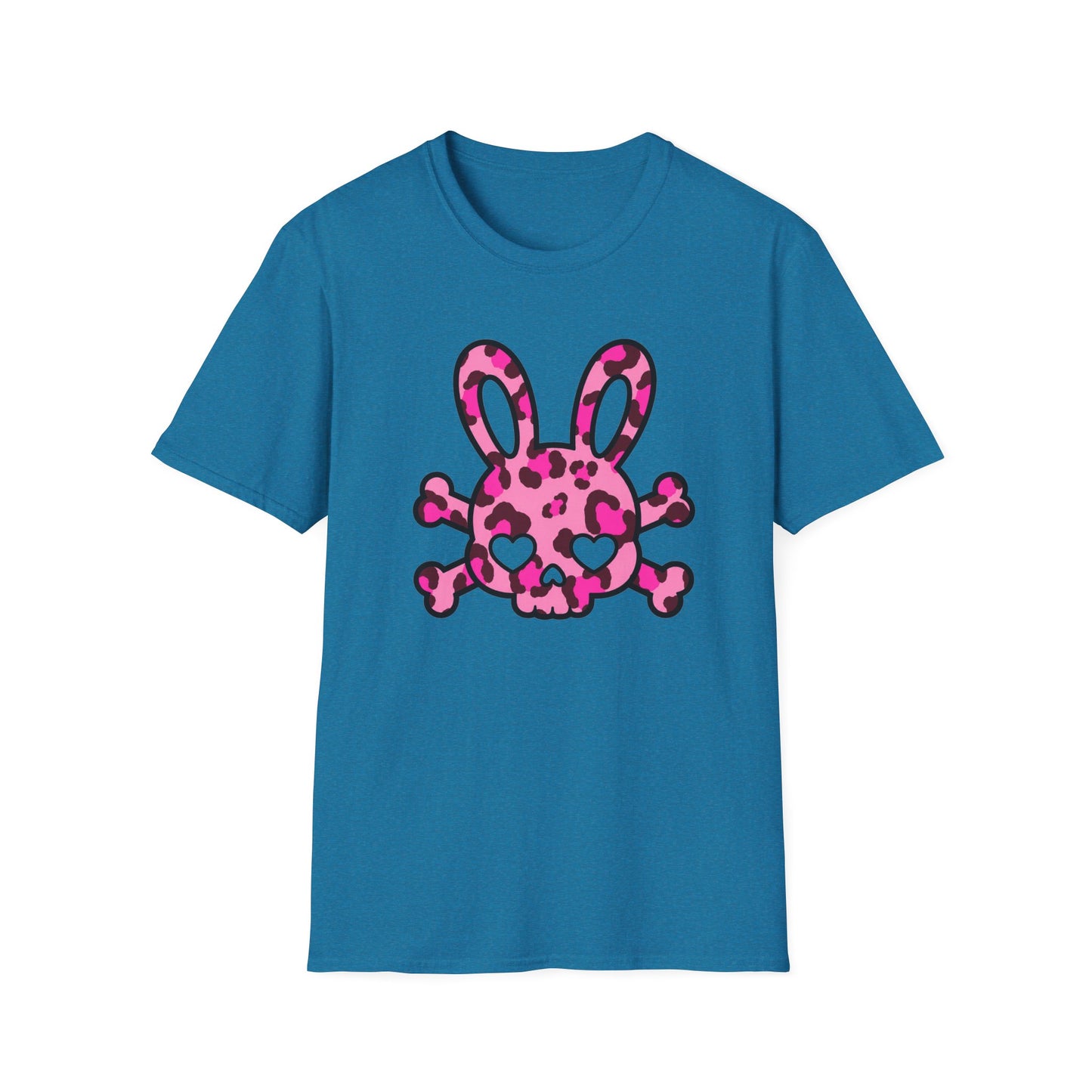 Leopard Bunny Skull Cotton Unisex T-Shirt (S to 3XL)