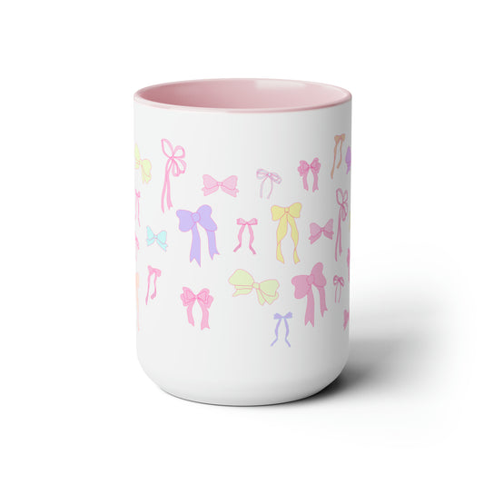 Y2K Soft Girl Aesthetic bow Coffee Mugs, 15oz