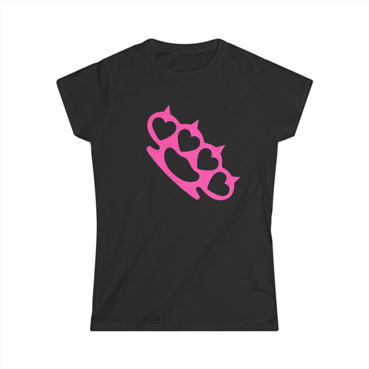 Heart Brass Knuckles Women’s Tee | Scene Emo Graphic T-Shirt