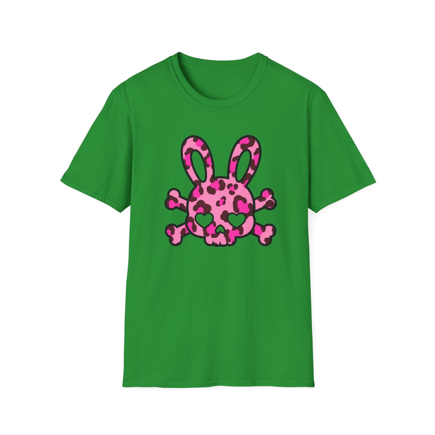Leopard Bunny Skull Cotton Unisex T-Shirt (S to 3XL)