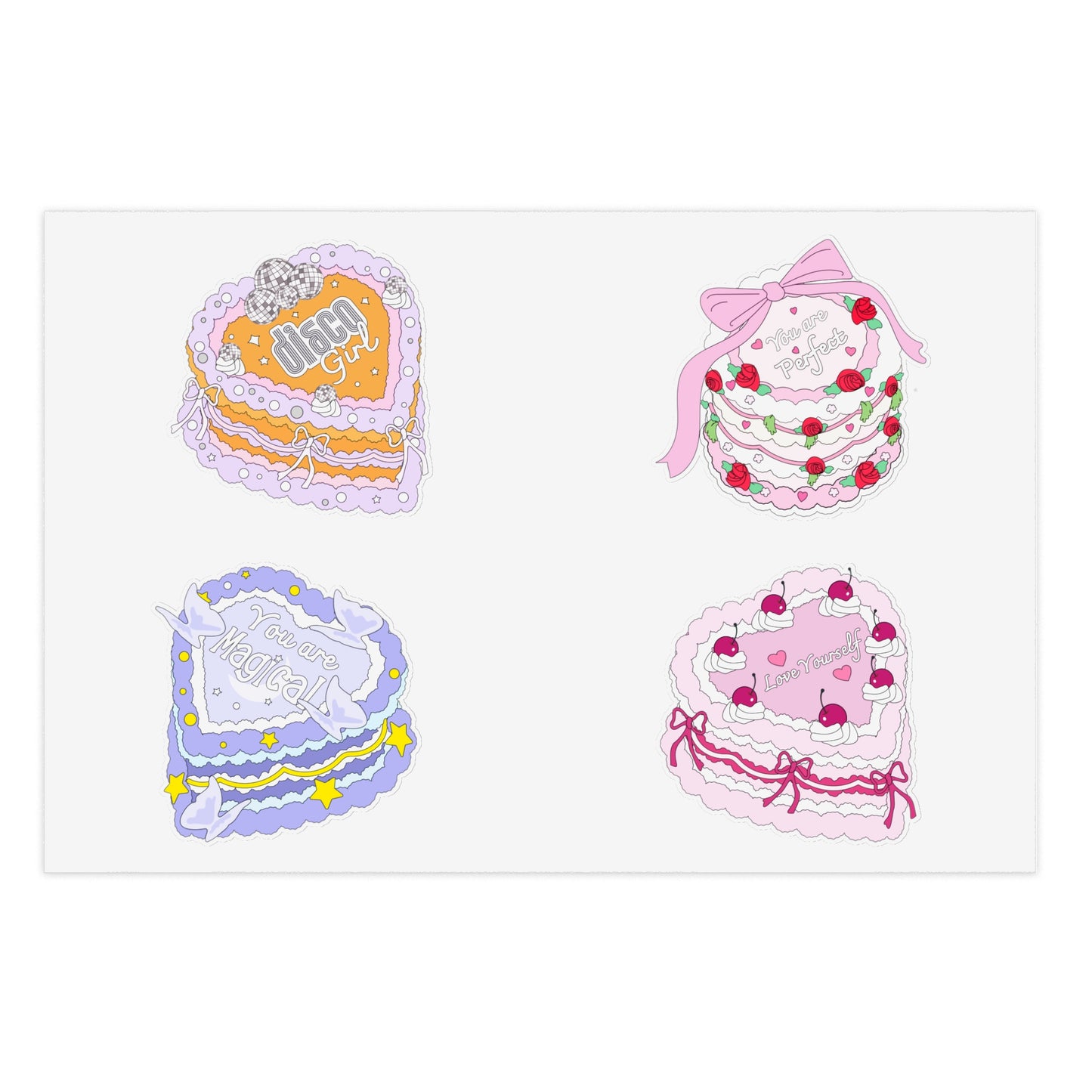 Aesthetic Vintage Cake Sticker Sheets