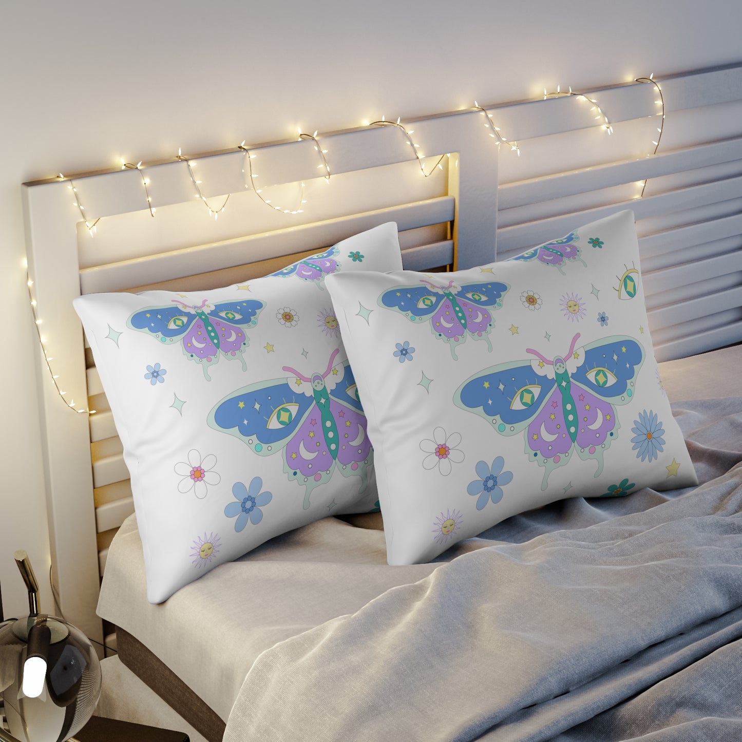 Pastel Grunge Boho Magical Butterfly Pillow Sham