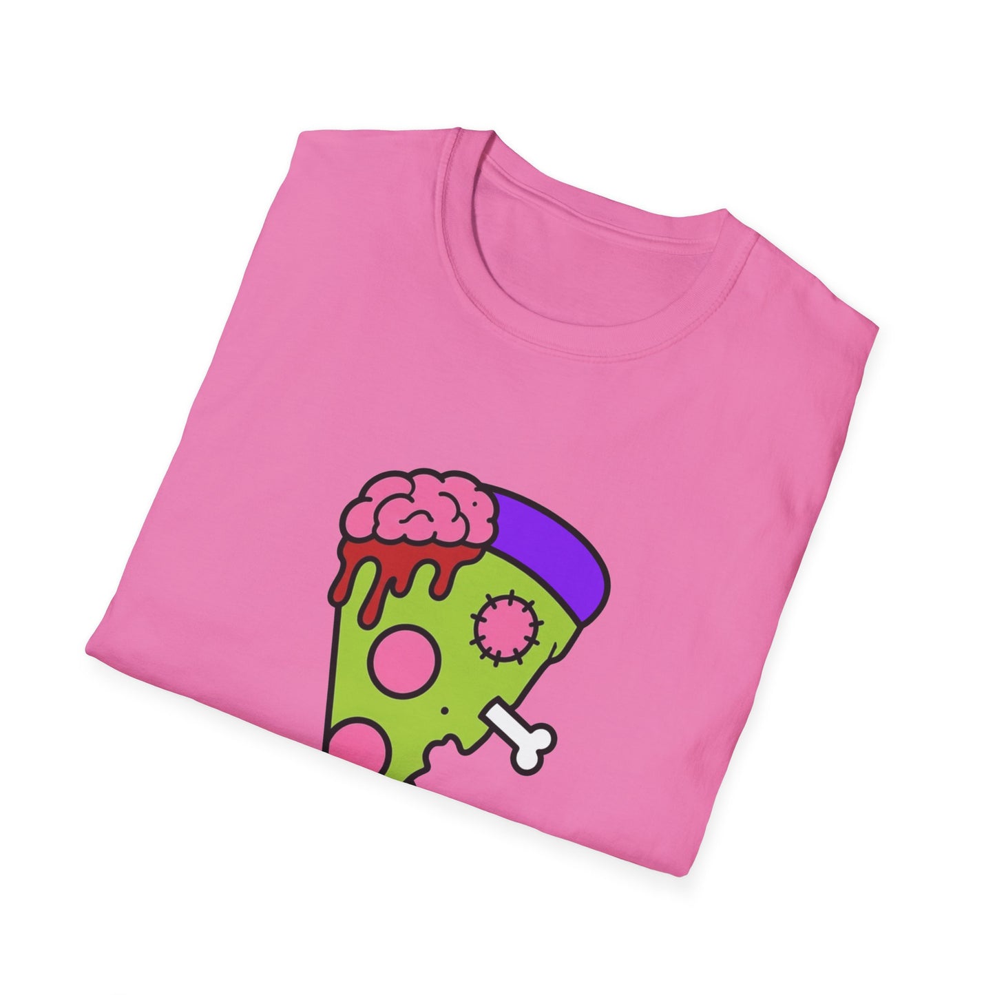 Zombie Pizza Scene Kids Cotton Unisex Tee (XS–5XL)
