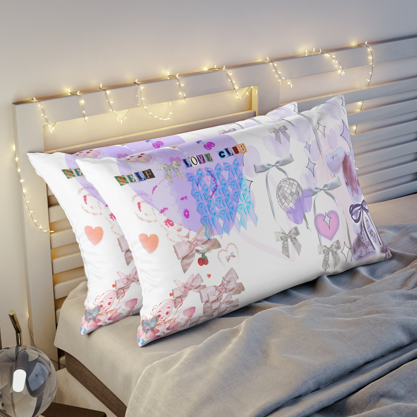 BOW Soft Girl Aesthetic Pillow Sham