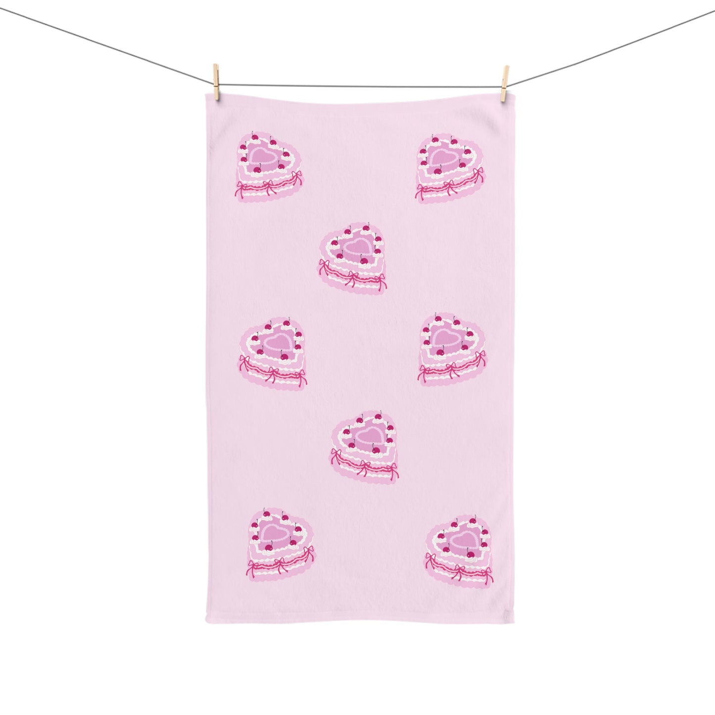 Pink Cake Hand Towel