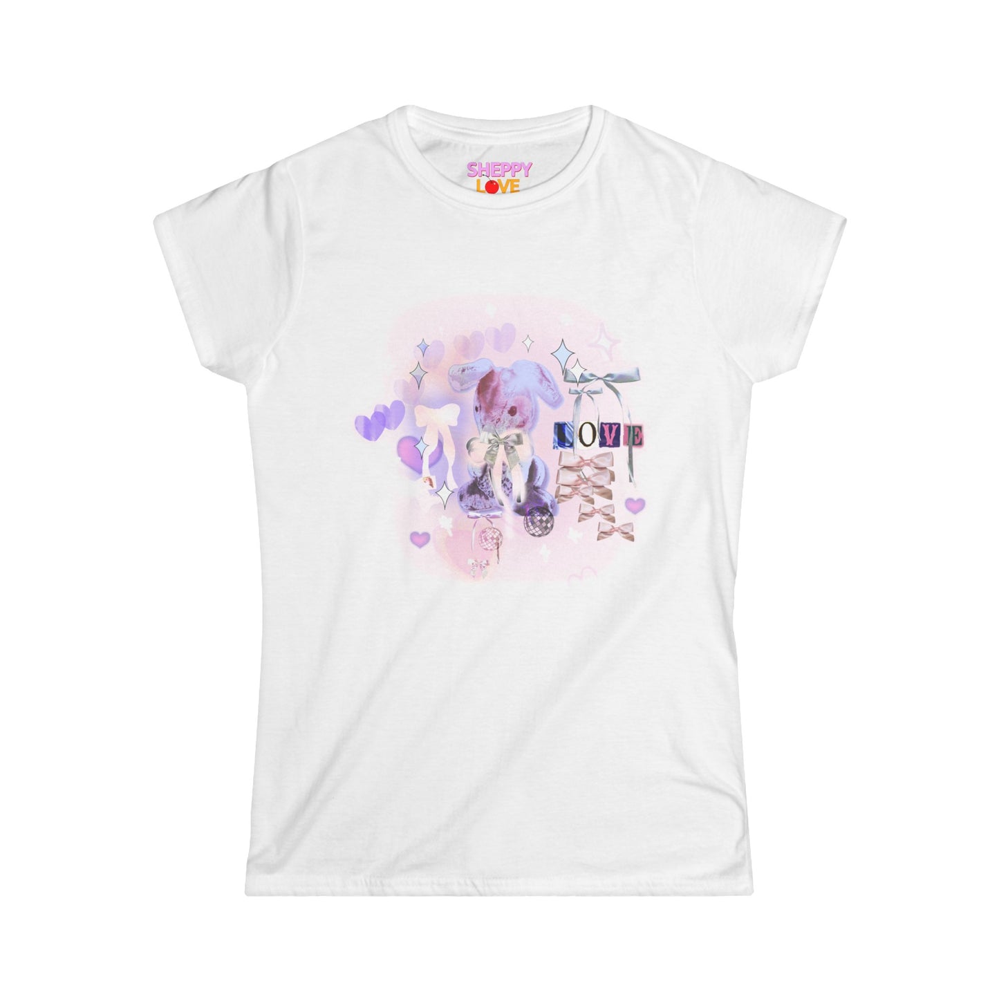 Bunny Bow Coquette Y2K Tee