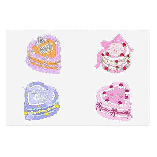 Aesthetic Vintage Cake Sticker Sheets