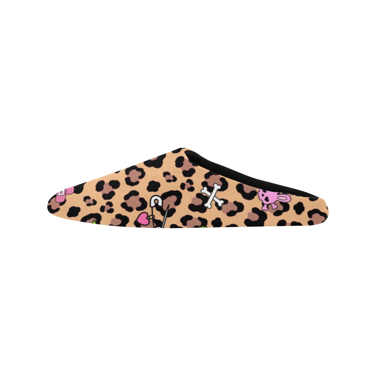 Leopard Scene Kid Charm Plush House Slippers