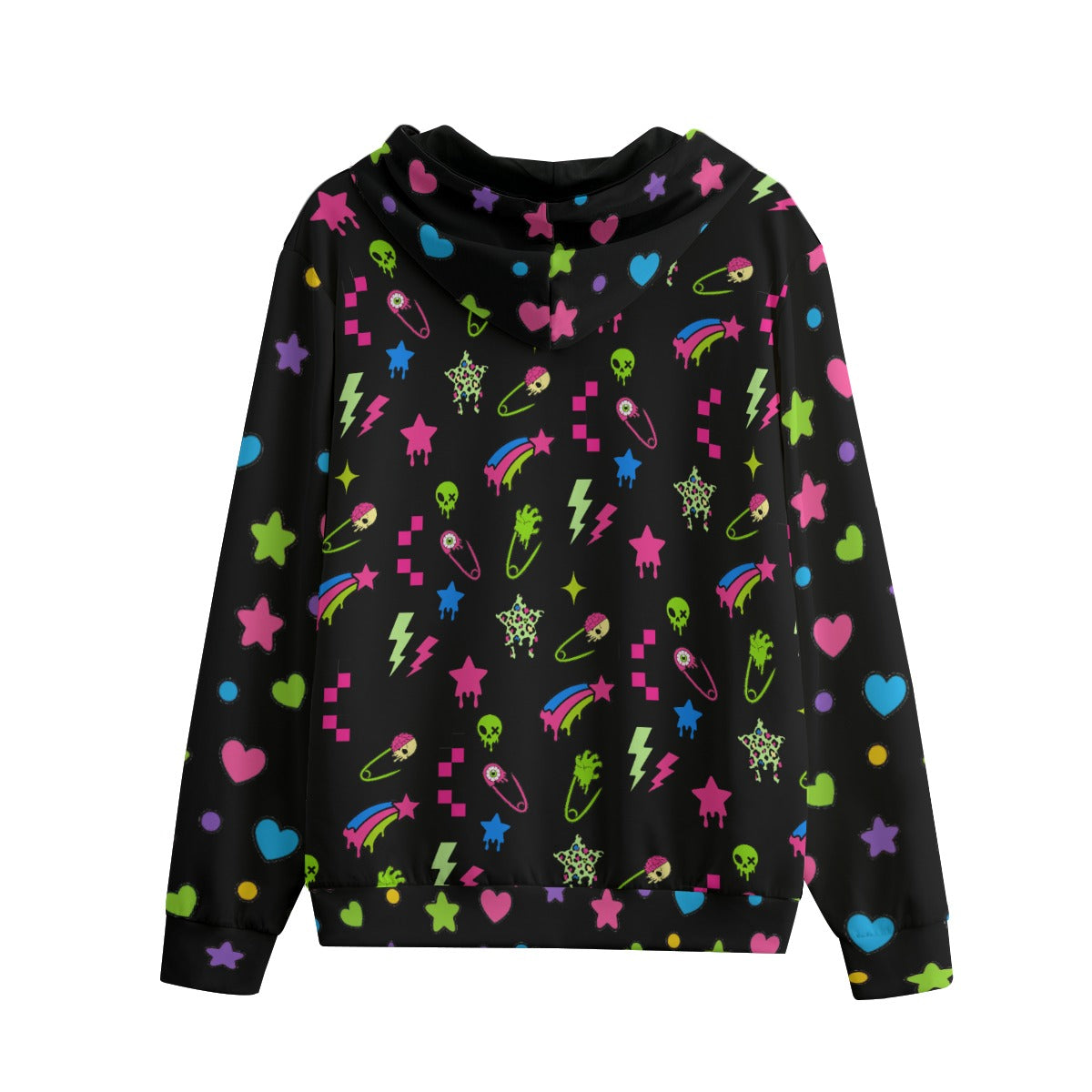 Alien Zombie Scene Cotton Unisex Zip Hoodie (XS–6XL)