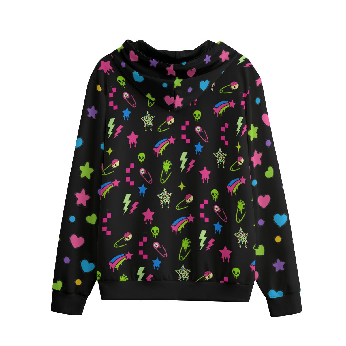 Alien Zombie Cupcake UFO Cotton Unisex Zip Hoodie (XS–6XL)