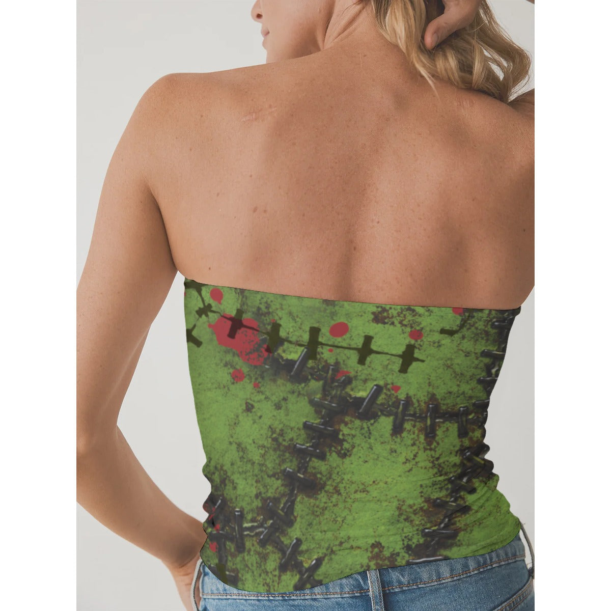 Monster Stitch Bandeau Tube Top