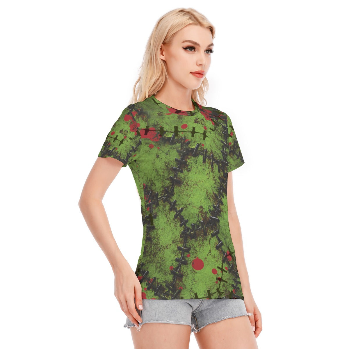 All-Over Print Women's Round Neck T-Shirt | 190GSM Cotton