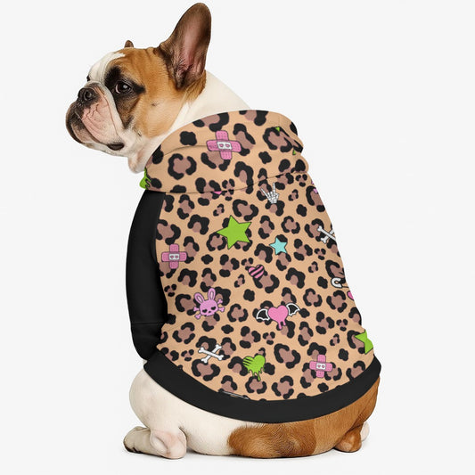 Leopard Bunny Skull Cotton Pet Hoodie (XL–6XL)