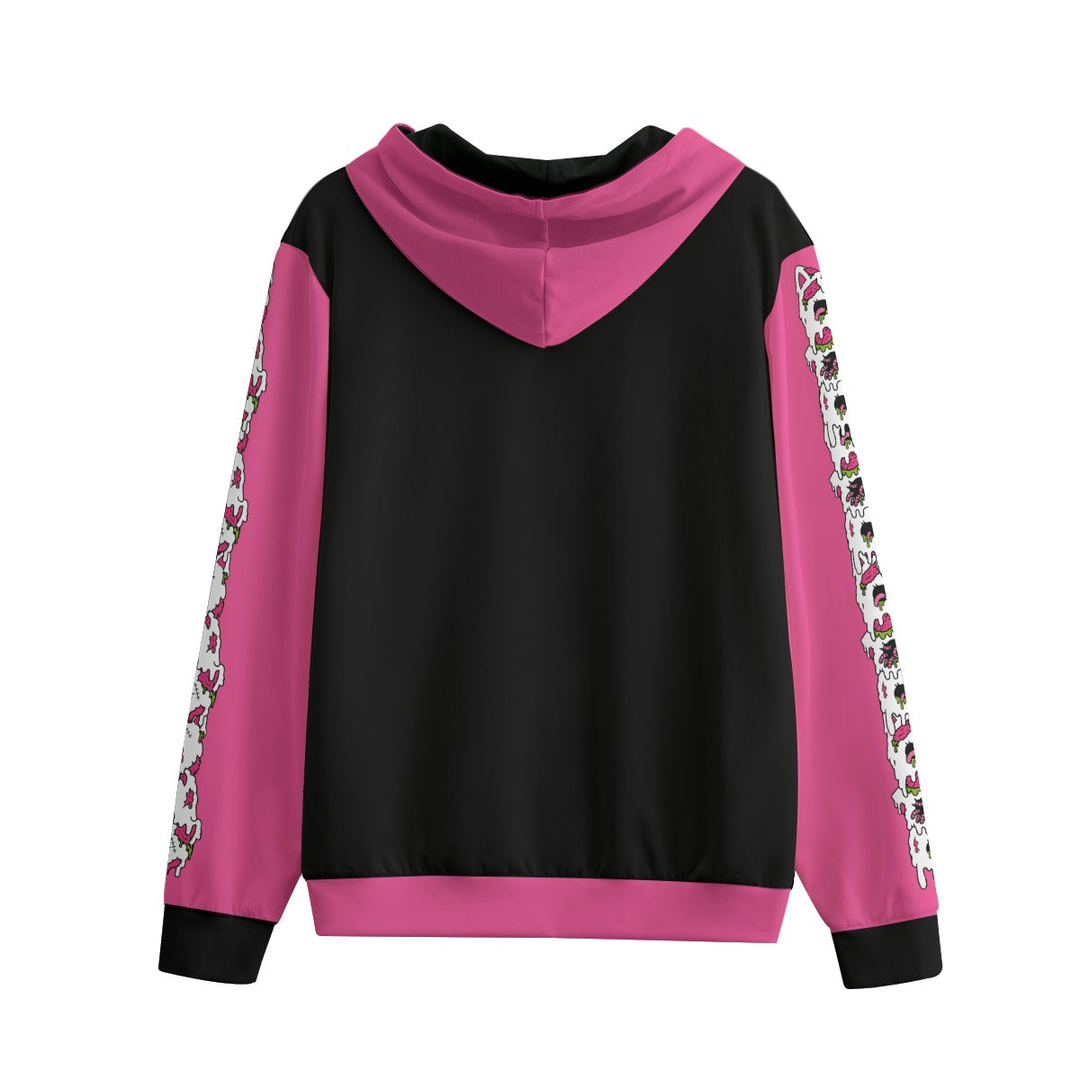 Zombie Kitty Cupcake Unisex Zip-Up Hoodie (XS–6XL)