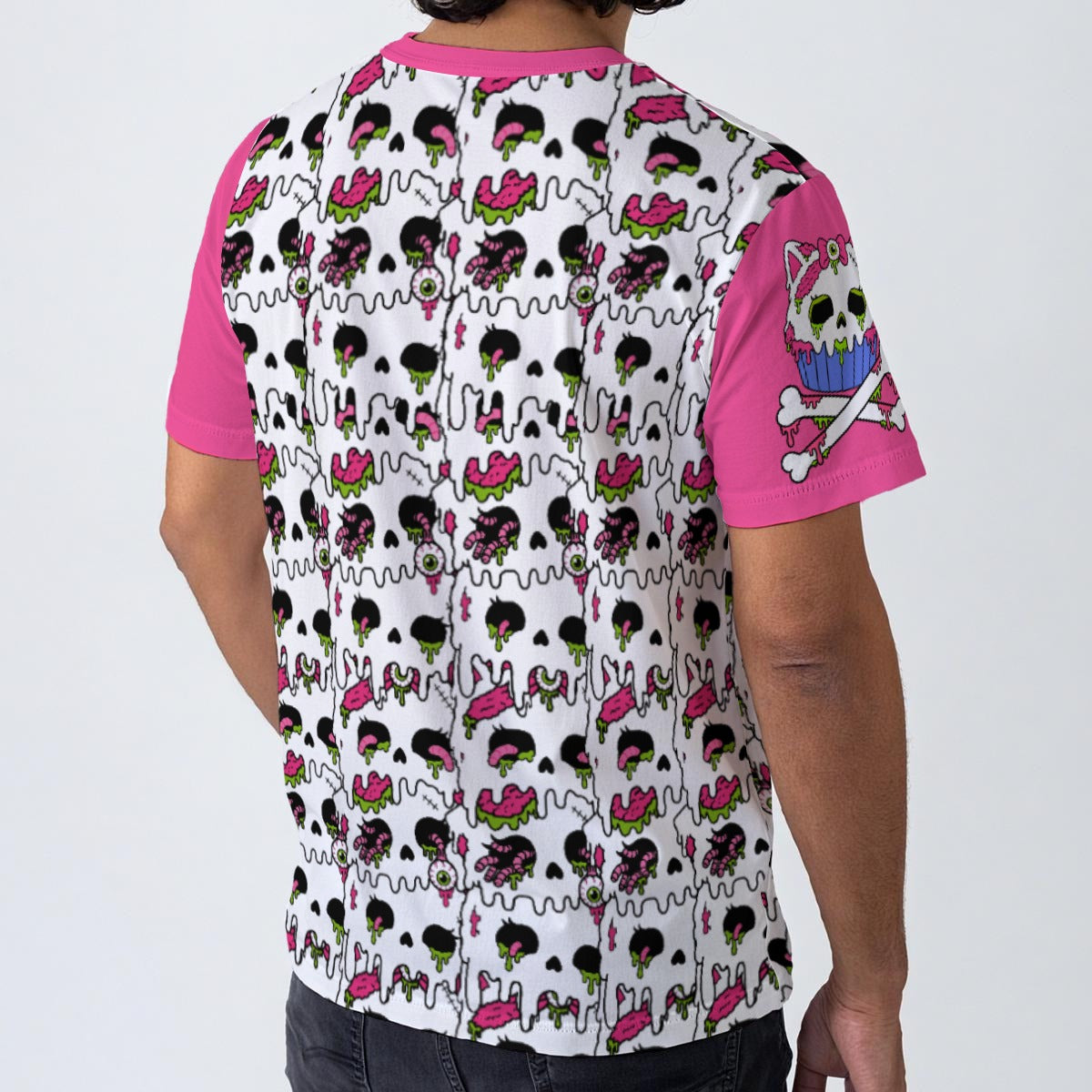 Zombie Kitty Melt All-Over Print Unisex Tee (XS–5XL)