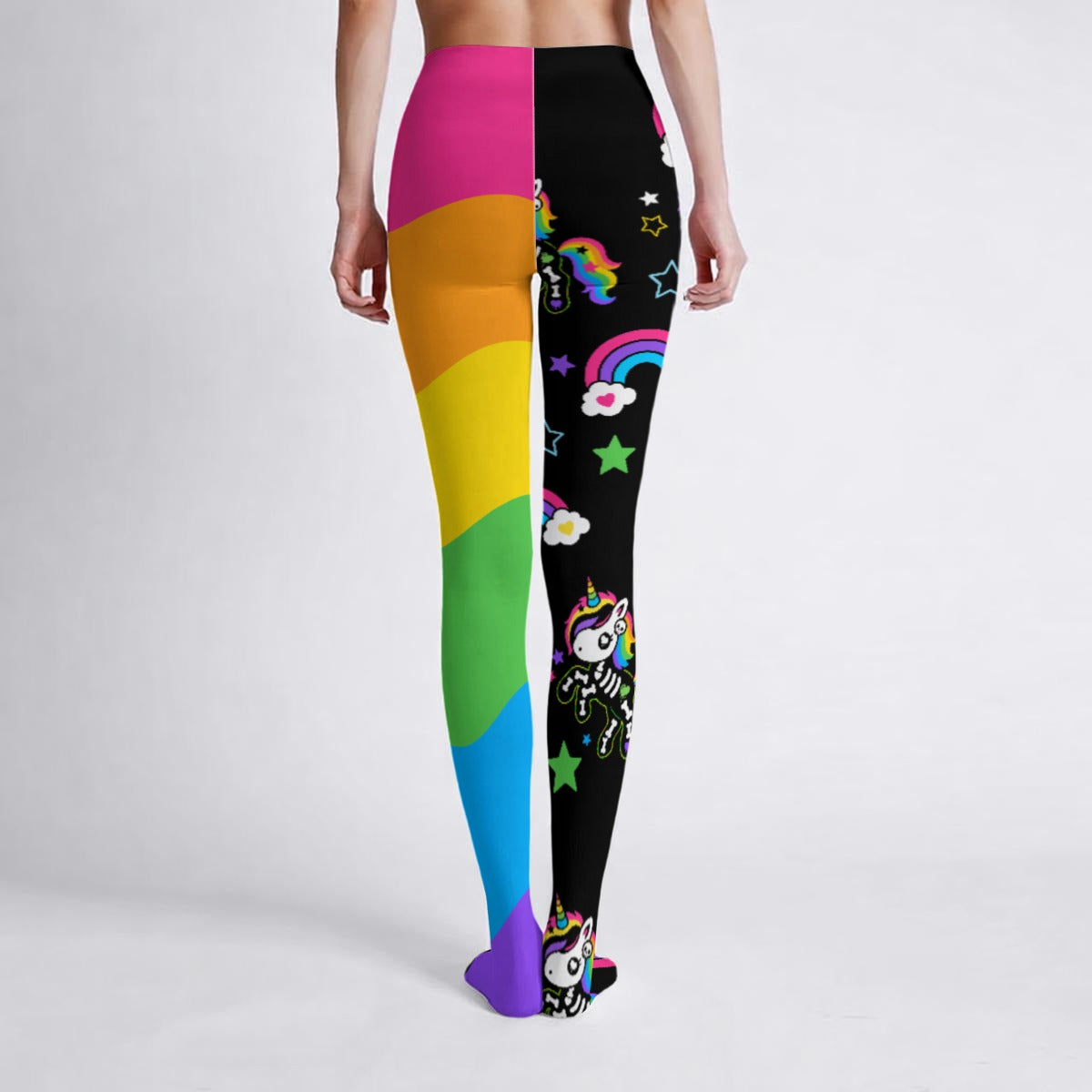 Sheppy Skeleton Rainbow Tights