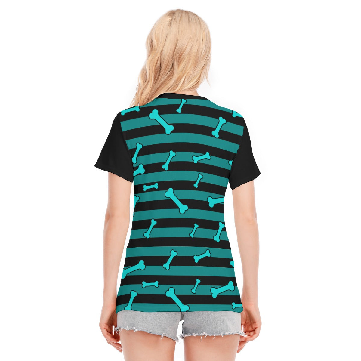 All-Over Print Women's Round Neck T-Shirt | 190GSM Cotton