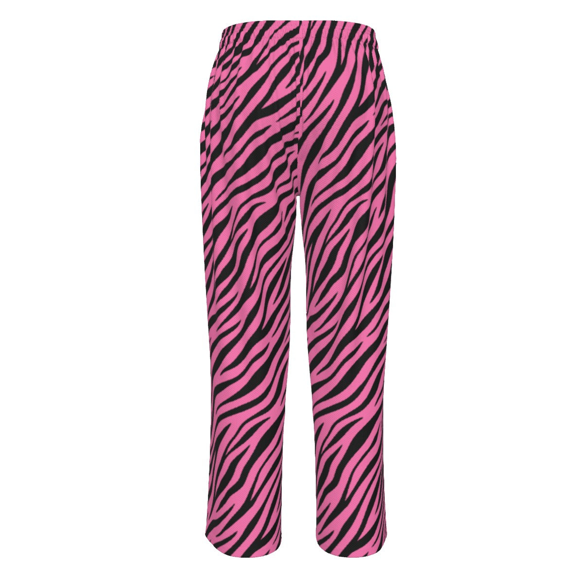 Pink Zebra Skull Cotton Wide-Leg Pants (XS–6XL)