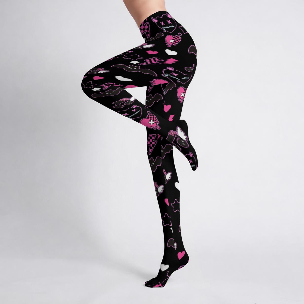 Devil Heart Scene Emo Tights
