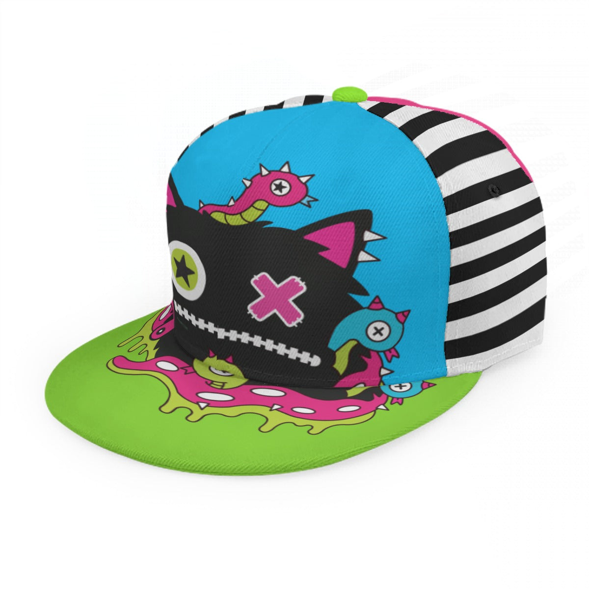 Baseball Cap With Flat Brim