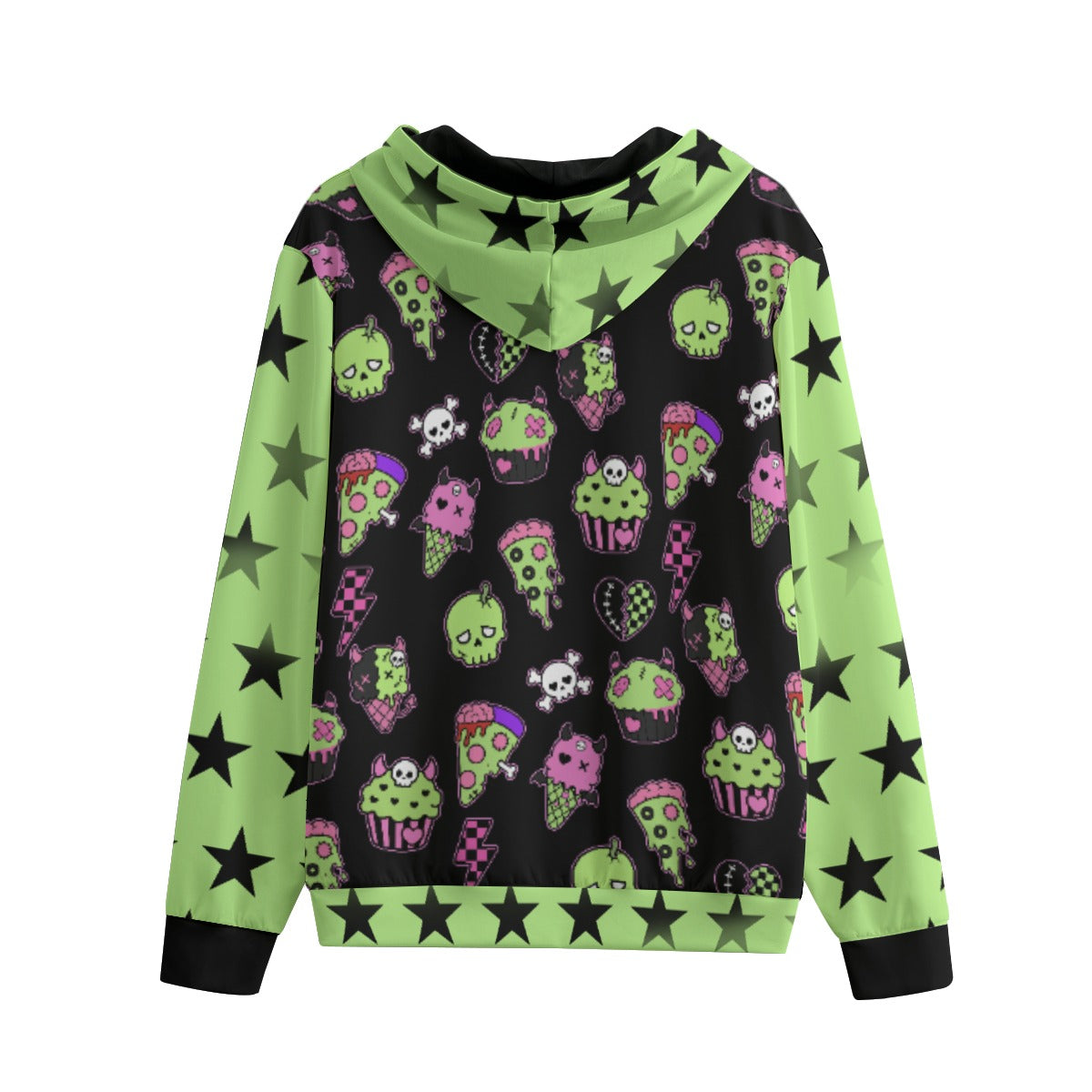 Zombie Food Scene Kids Unisex Cotton Zip Hoodie (XS–6XL)