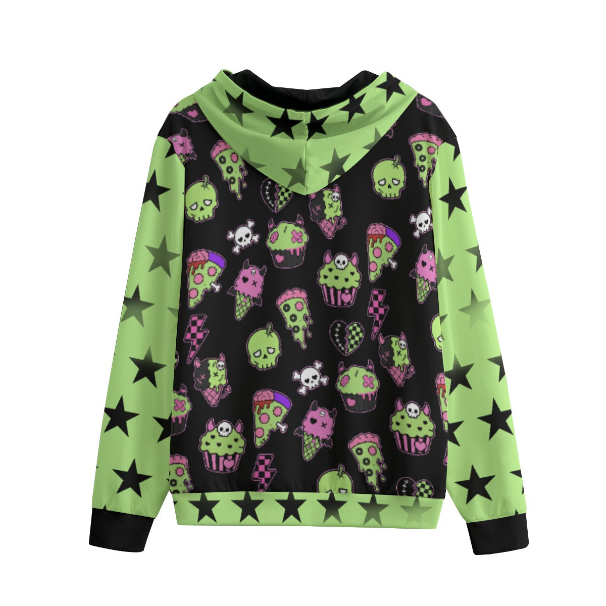 Zombie Food Scene Kids Unisex Cotton Zip Hoodie (XS–6XL)