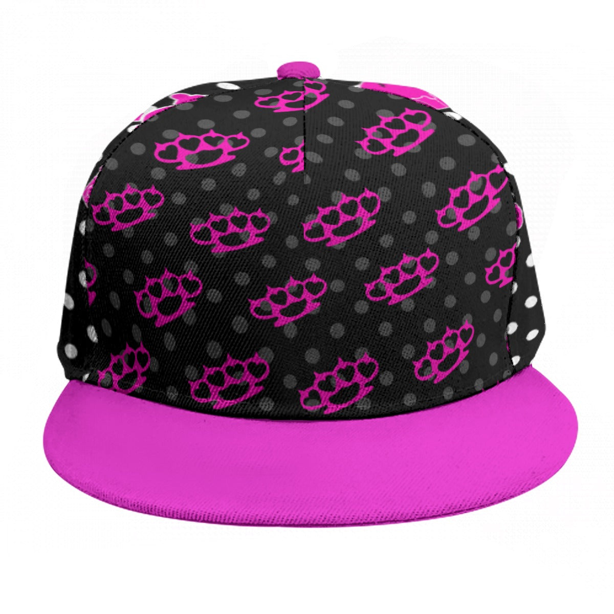 Pink Heart Brass Knuckle Snapback Hat – Scene Kid Emo Y2K