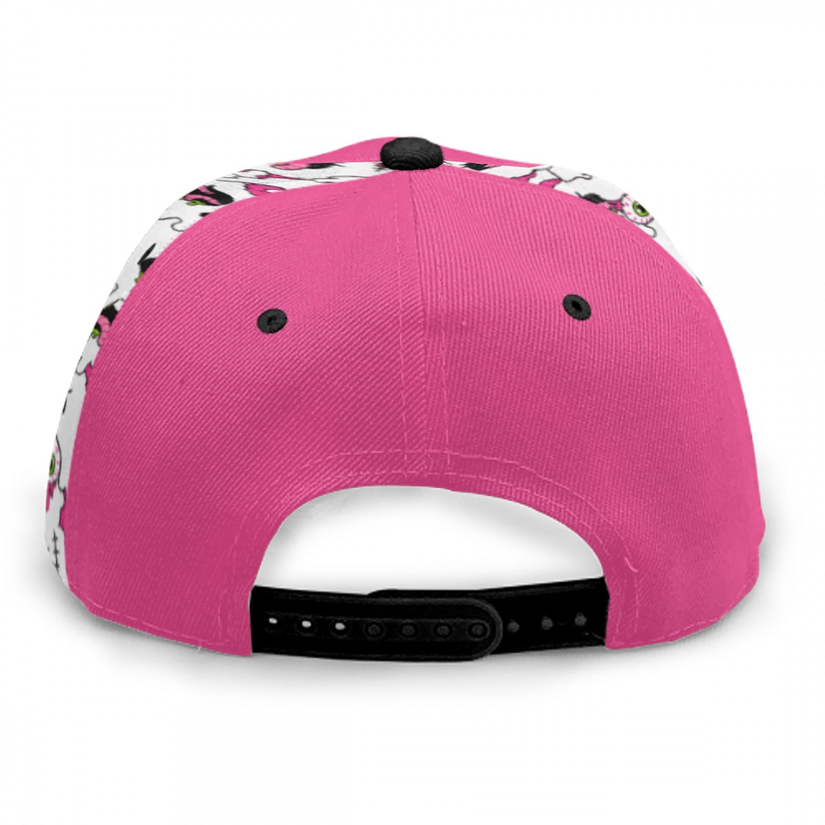 Zombie Kitty Cupcake Unisex Flat Brim Snapback Cap