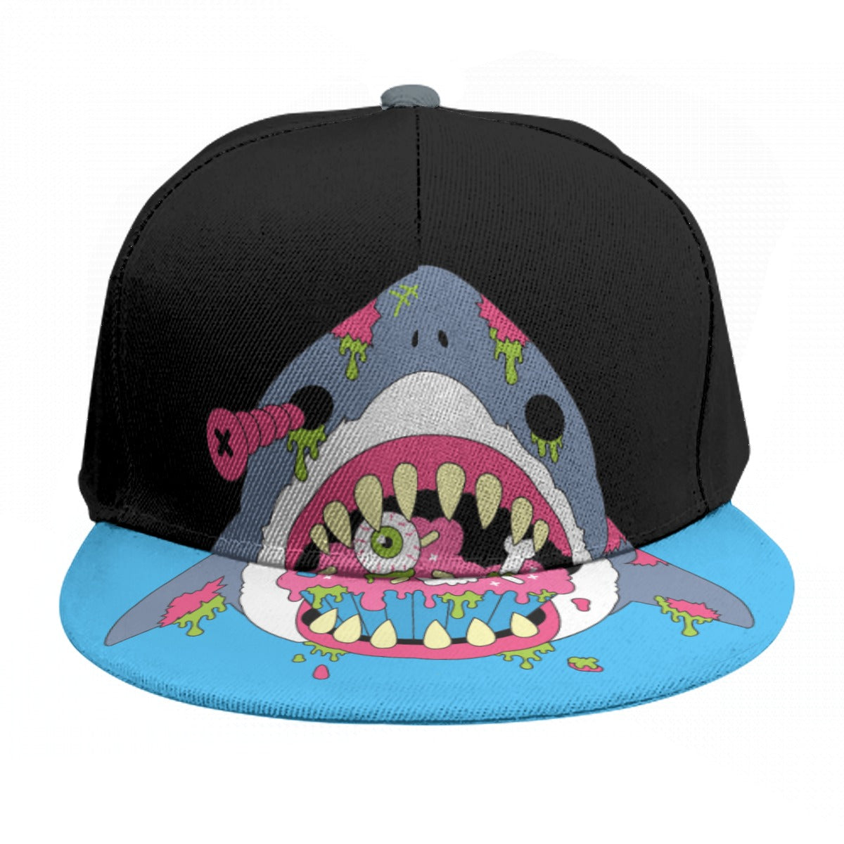 Zombie Shark Snapback Cap