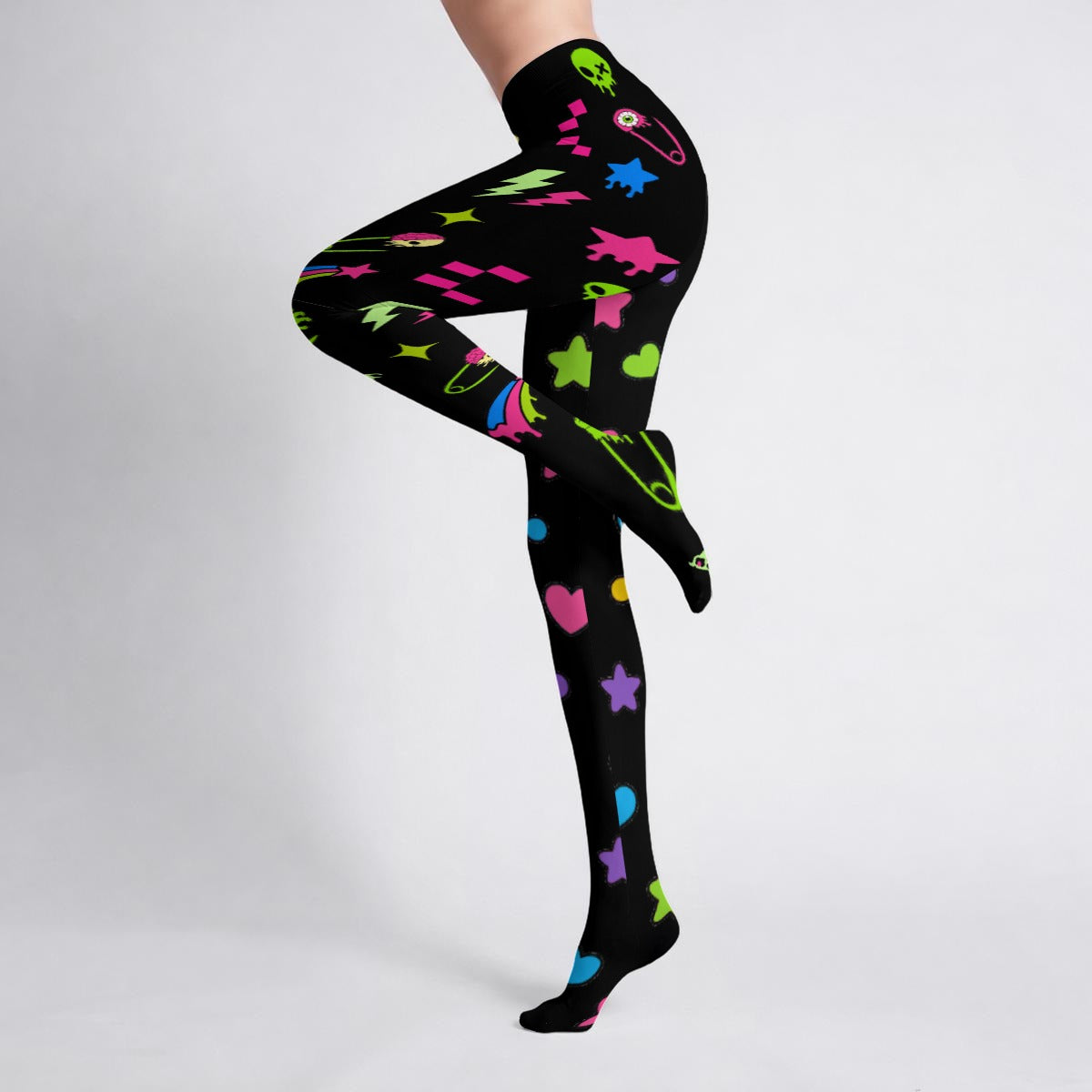 Alien Zombie Scene Women's High-Stretch Tights