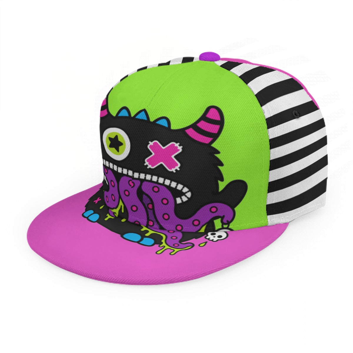 Baseball Cap With Flat Brim