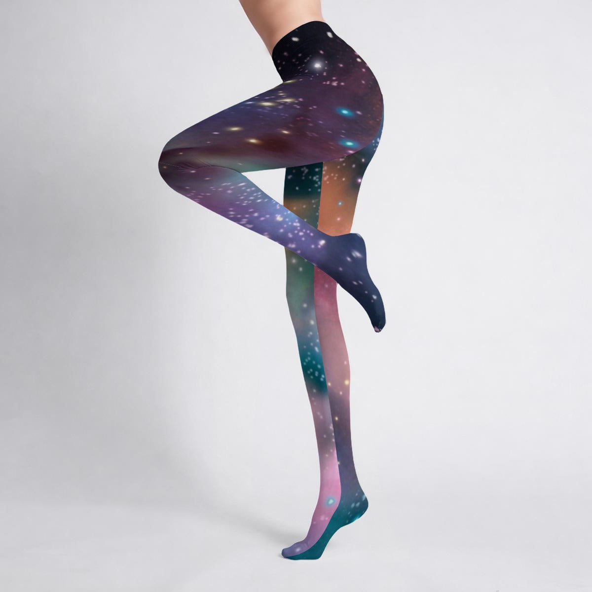 Cosmic Tumblr Galaxy High Stretch Tights | Soft Grunge Y2K