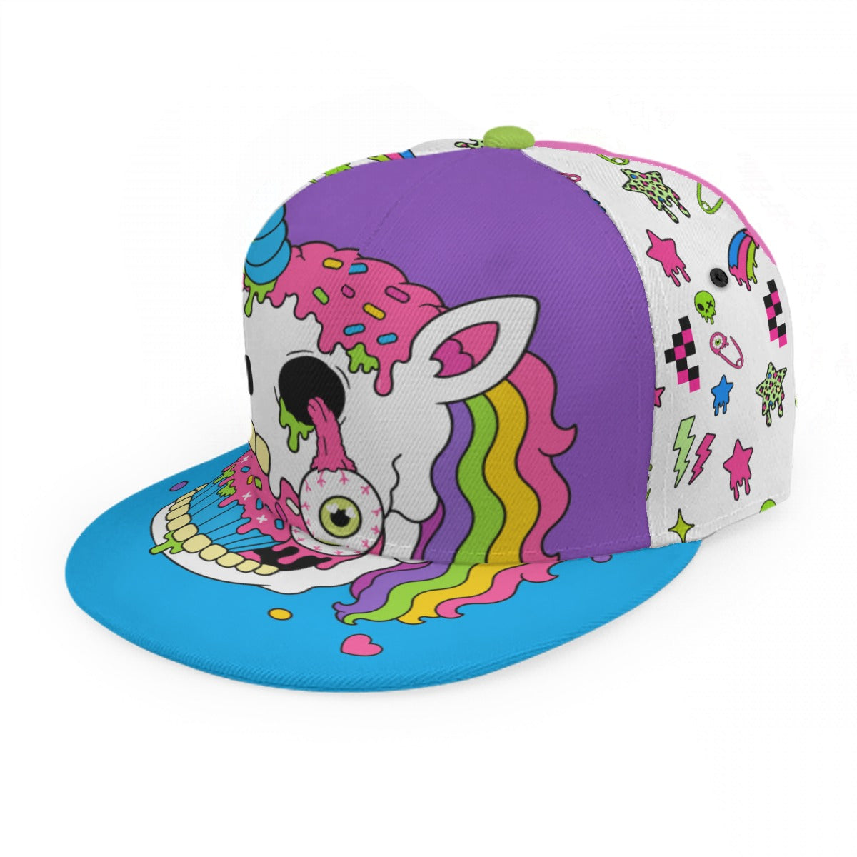 Unicorn Skull Cupcake Unisex Snapback
